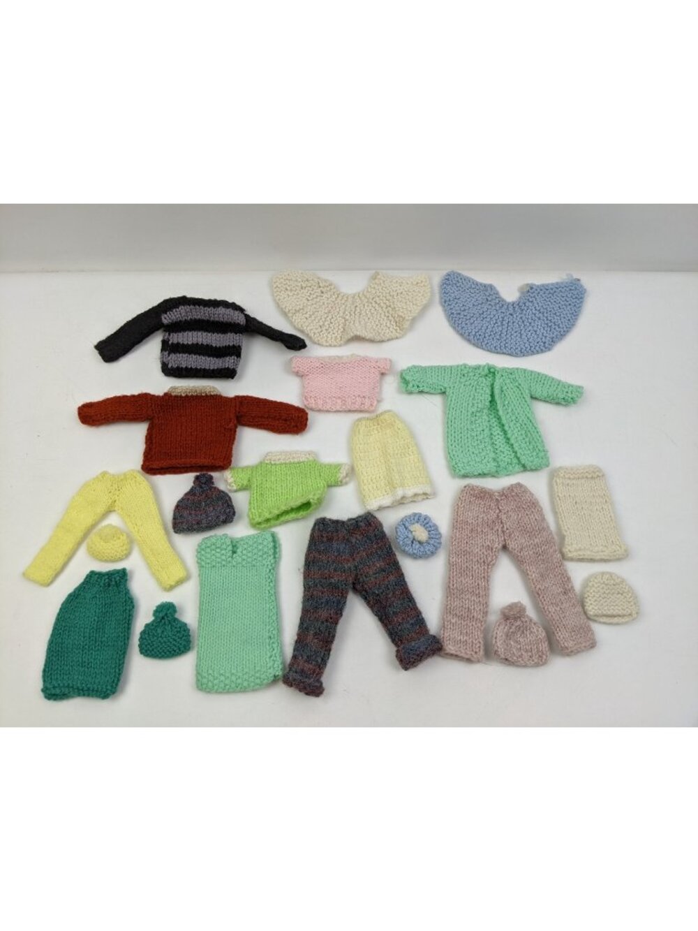 Vintage Handmade Knit Crochet Barbie Skipper Francie Ken Clothes Dolls